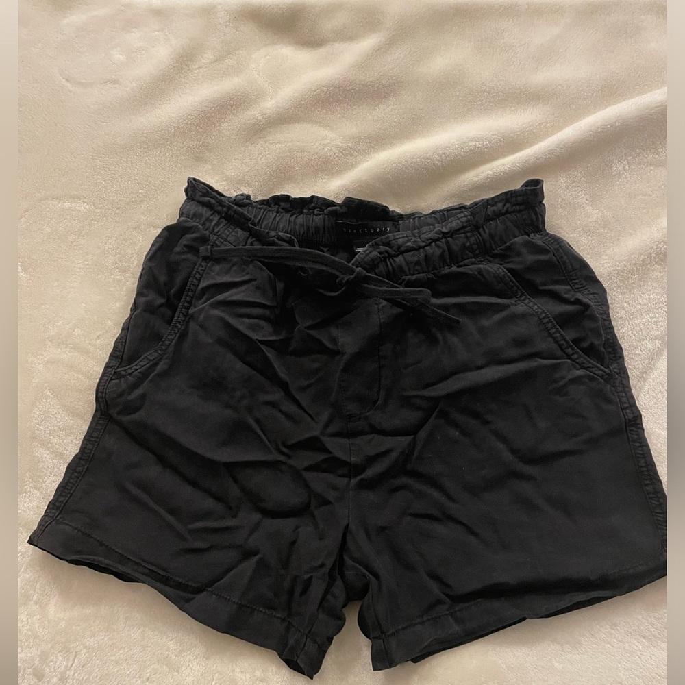 Sanctuary - Women’s Size S Soft Paper Bag Black Pull On Shorts